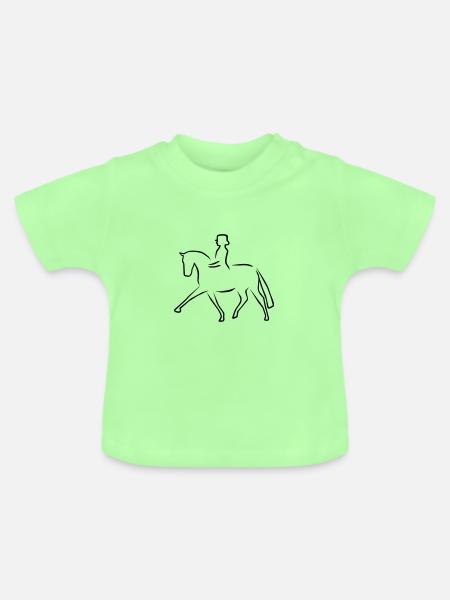 Dressur - Baby Bio-T-Shirt mit Rundhals - Mintgrün
