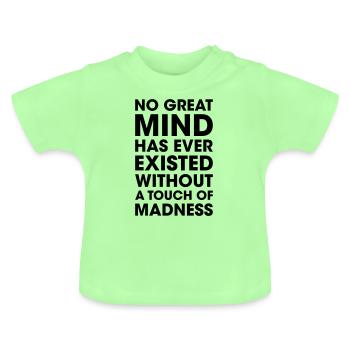 grand esprit avec folie - T-shirt bio col rond Bébé - vert menthe - Devant