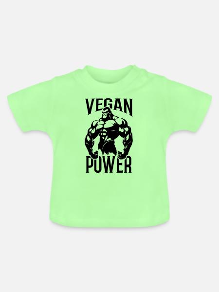 Gorilla Vegan Power - Baby Bio-T-Shirt mit Rundhals - Mintgrün