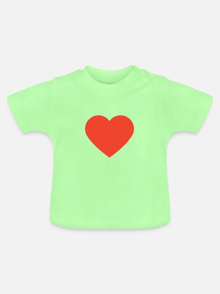 Polar - heart - Baby Bio-T-Shirt mit Rundhals - Mintgrün