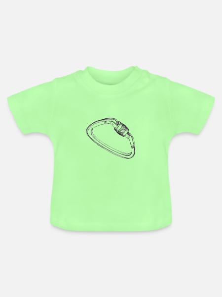 karabiner - Baby Bio-T-Shirt mit Rundhals - Mintgrün