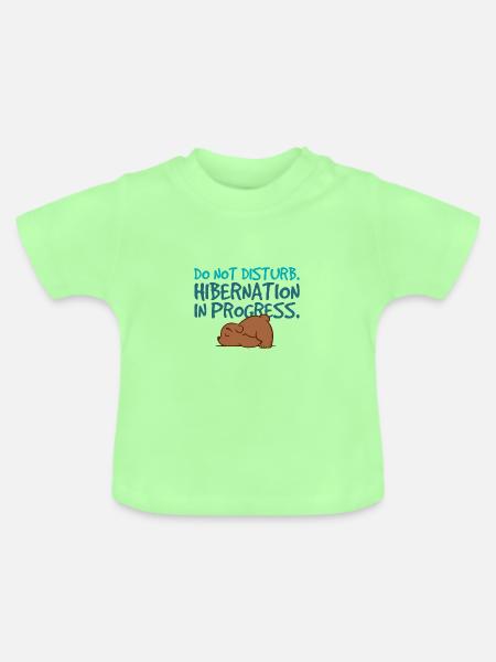 Winterschlaf läuft. - Baby Bio-T-Shirt mit Rundhals - Mintgrün