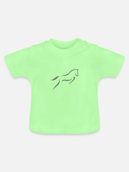 Springpferd - Baby Bio-T-Shirt mit Rundhals - Mintgrün