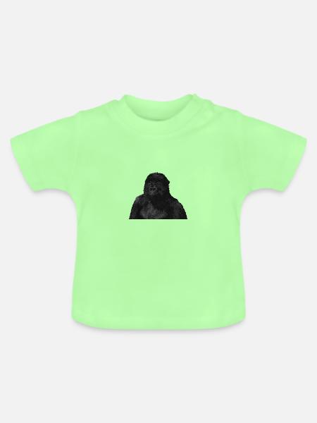 Affe - Baby Bio-T-Shirt mit Rundhals - Mintgrün