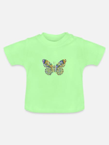 Schmetterling, Butterfly - Baby Bio-T-Shirt mit Rundhals - Mintgrün