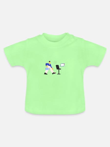 Pablo - Office - Baby Bio-T-Shirt mit Rundhals - Mintgrün