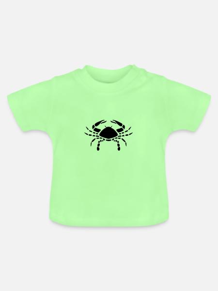 krebs - Baby Bio-T-Shirt mit Rundhals - Mintgrün