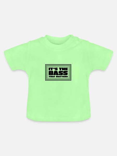 It's the Bass that matters - Baby Bio-T-Shirt mit Rundhals - Mintgrün