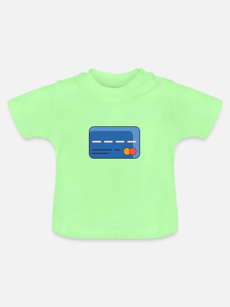 Surr - credit card - Baby Bio-T-Shirt mit Rundhals - Mintgrün