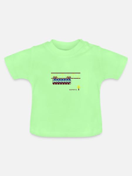 Wuppertaler Schwebebahn - Baby Bio-T-Shirt mit Rundhals - Mintgrün