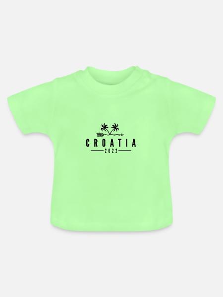 Croatia 2022 - Baby Bio-T-Shirt mit Rundhals - Mintgrün