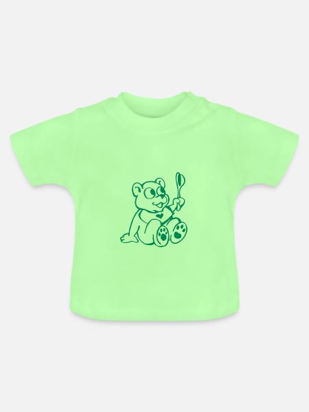 Baby Teddy - Baby Bio-T-Shirt mit Rundhals - Mintgrün