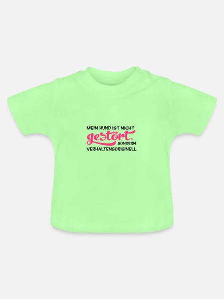 Hund - Baby Bio-T-Shirt mit Rundhals - Mintgrün