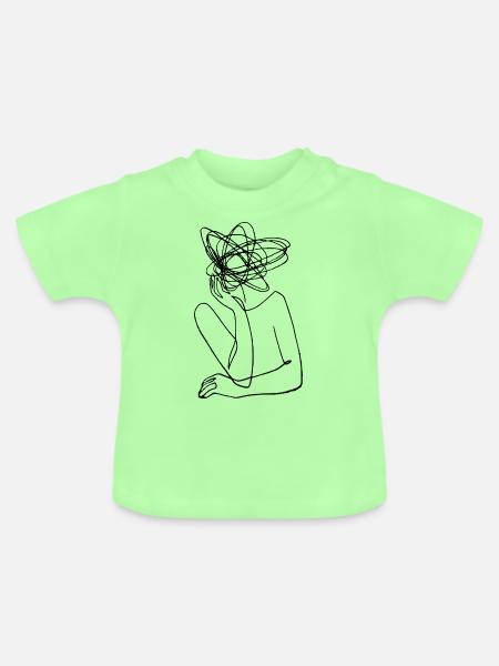 Denken - Baby Bio-T-Shirt mit Rundhals - Mintgrün