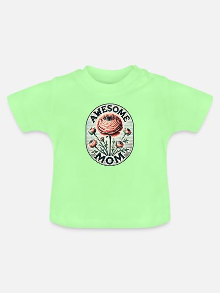Tolle Mama - Baby Bio-T-Shirt mit Rundhals - Mintgrün