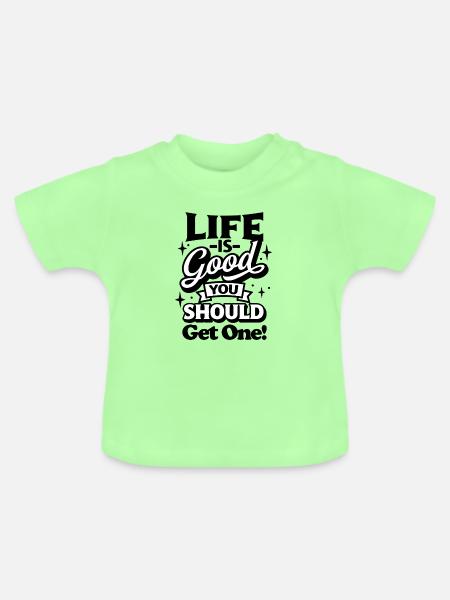 Positive Ermutigung Motivational Design - Baby Bio-T-Shirt mit Rundhals - Mintgrün