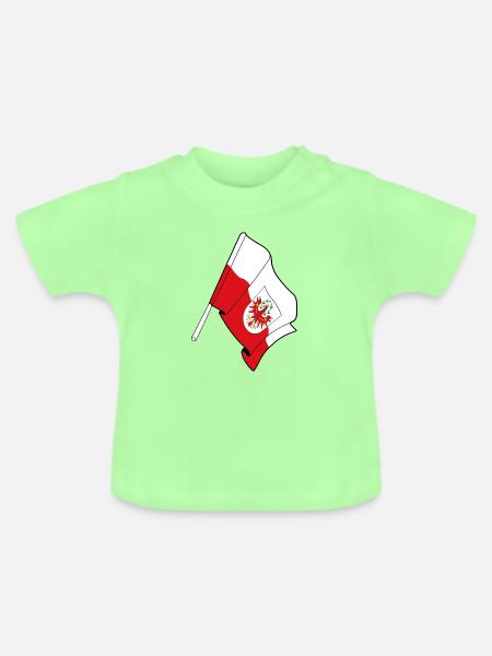 Tiroler Provinzflagge - Baby Bio-T-Shirt mit Rundhals - Mintgrün