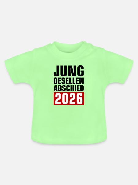 Junggesellenabschied 2026 - Baby Bio-T-Shirt mit Rundhals - Mintgrün
