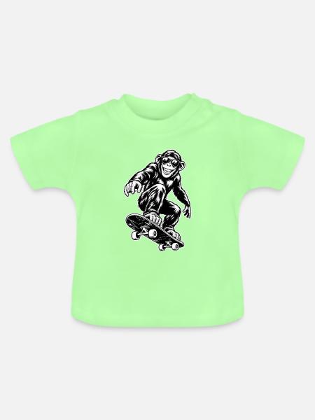 Skater Ape - Baby Bio-T-Shirt mit Rundhals - Mintgrün