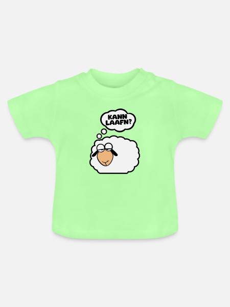 Schlafschaf - Baby Bio-T-Shirt mit Rundhals - Mintgrün