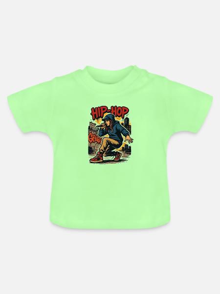 Hopfen - Baby Bio-T-Shirt mit Rundhals - Mintgrün