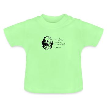 Karl Marx - I'm a Material Girl - Baby Organic T-Shirt with Round Neck - mint green - Front
