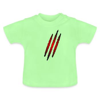 Kratzer von Klauen - Baby Bio-T-Shirt mit Rundhals - Mintgrün - Vorne