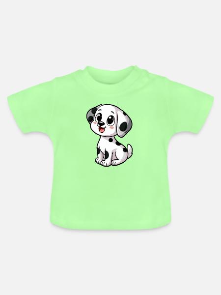 Süßer Dalmatiner - Baby Bio-T-Shirt mit Rundhals - Mintgrün