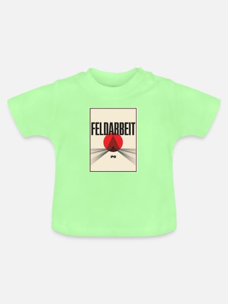 Feldarbeit Retro Plakat Landwirtschaft Acker - Baby Bio-T-Shirt mit Rundhals - Mintgrün