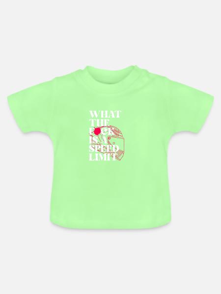Auto - Baby Bio-T-Shirt mit Rundhals - Mintgrün