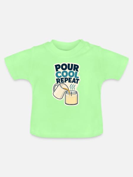 POUR COOL REPEAT - Baby Bio-T-Shirt mit Rundhals - Mintgrün