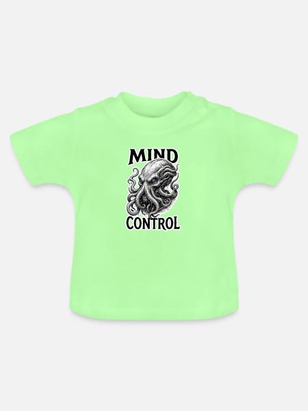 Gedankenkontrolle – Dark Fantasy Brain Monster RPG - Baby Bio-T-Shirt mit Rundhals - Mintgrün