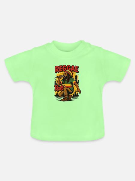 Reggae - Baby Bio-T-Shirt mit Rundhals - Mintgrün