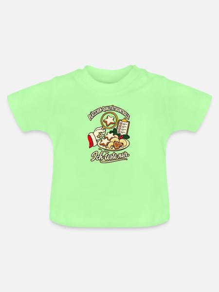 Plätzchen Qualitätskontrolle - Baby Bio-T-Shirt mit Rundhals - Mintgrün