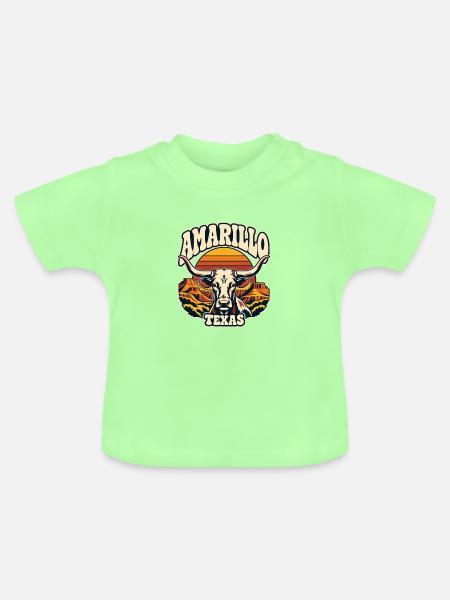 Amarillo Texas Sonnenuntergang - Baby Bio-T-Shirt mit Rundhals - Mintgrün