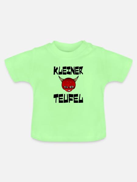 Kleiner Teufel - Baby Bio-T-Shirt mit Rundhals - Mintgrün