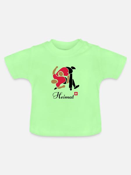 Schwingen - Baby Bio-T-Shirt mit Rundhals - Mintgrün