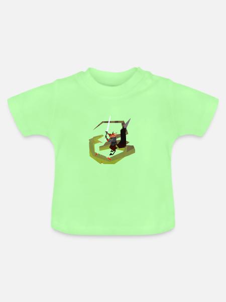 fox and snake - Baby Bio-T-Shirt mit Rundhals - Mintgrün