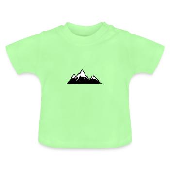 Mountains, Alps, mountain, hiking - Baby Organic T-Shirt with Round Neck - mint green - Front