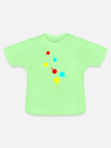 Pfanne Küche - Baby Bio-T-Shirt mit Rundhals - Mintgrün