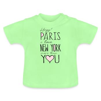 Paris - Baby Bio-T-Shirt mit Rundhals - Mintgrün - Vorne