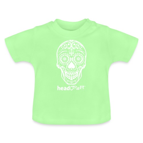 Skull & Logo white - Baby Bio-T-Shirt mit Rundhals