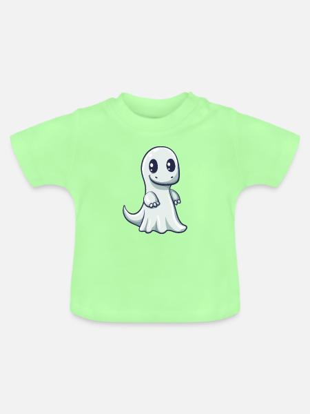 Dinosaurier brontosaurus Halloween Geist - Baby Bio-T-Shirt mit Rundhals - Mintgrün