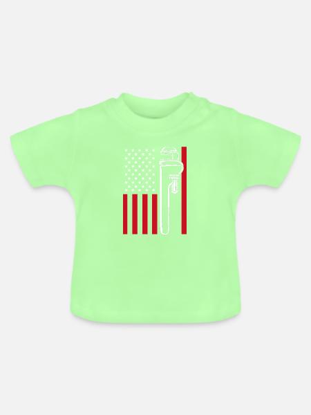 Installateur Klempner - Baby Bio-T-Shirt mit Rundhals - Mintgrün