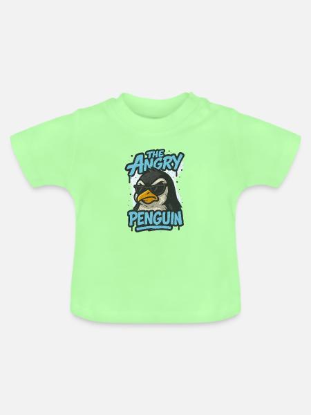 Der ärgerliche Pinguin - Baby Bio-T-Shirt mit Rundhals - Mintgrün