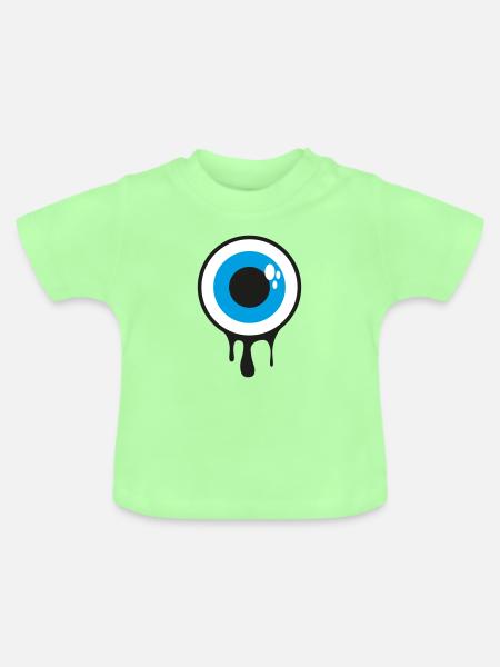 Dripping Eye - Baby Bio-T-Shirt mit Rundhals - Mintgrün