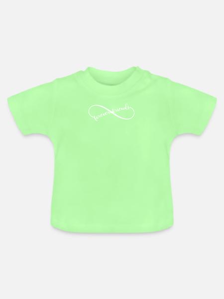 forever friends - Baby Bio-T-Shirt mit Rundhals - Mintgrün