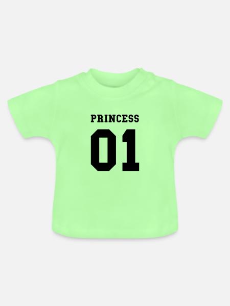 princess 01 - Baby Bio-T-Shirt mit Rundhals - Mintgrün