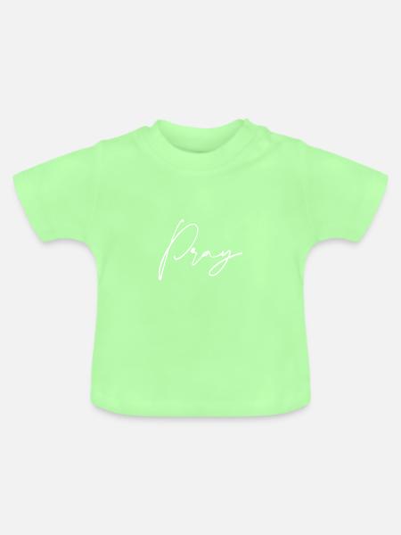 Pray Bete Geschenk - Baby Bio-T-Shirt mit Rundhals - Mintgrün