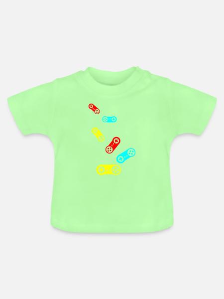 Gamepad Symbol Gamer - Baby Bio-T-Shirt mit Rundhals - Mintgrün